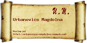 Urbanovics Magdolna névjegykártya
